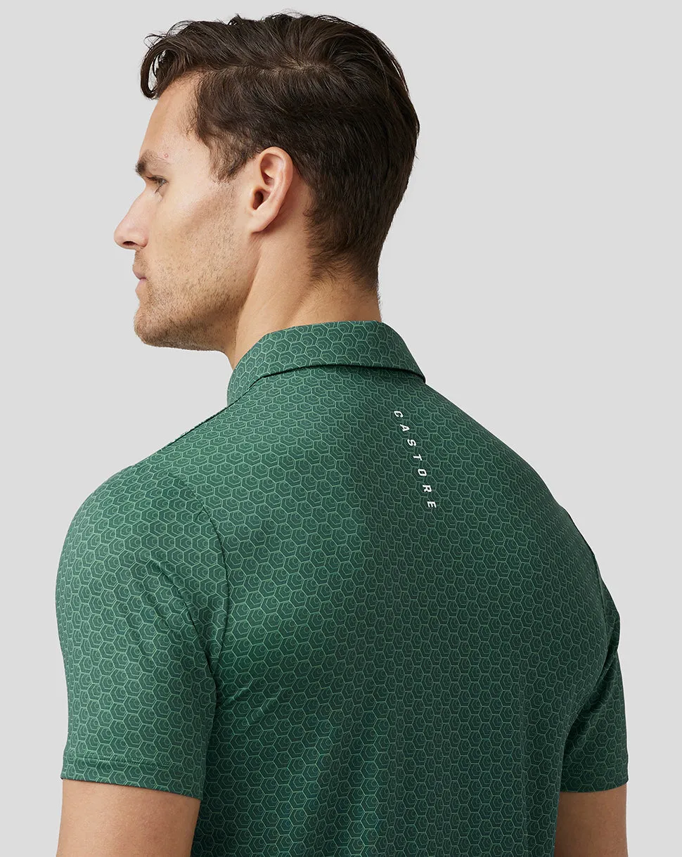 Men's Golf Printed Polo - Green