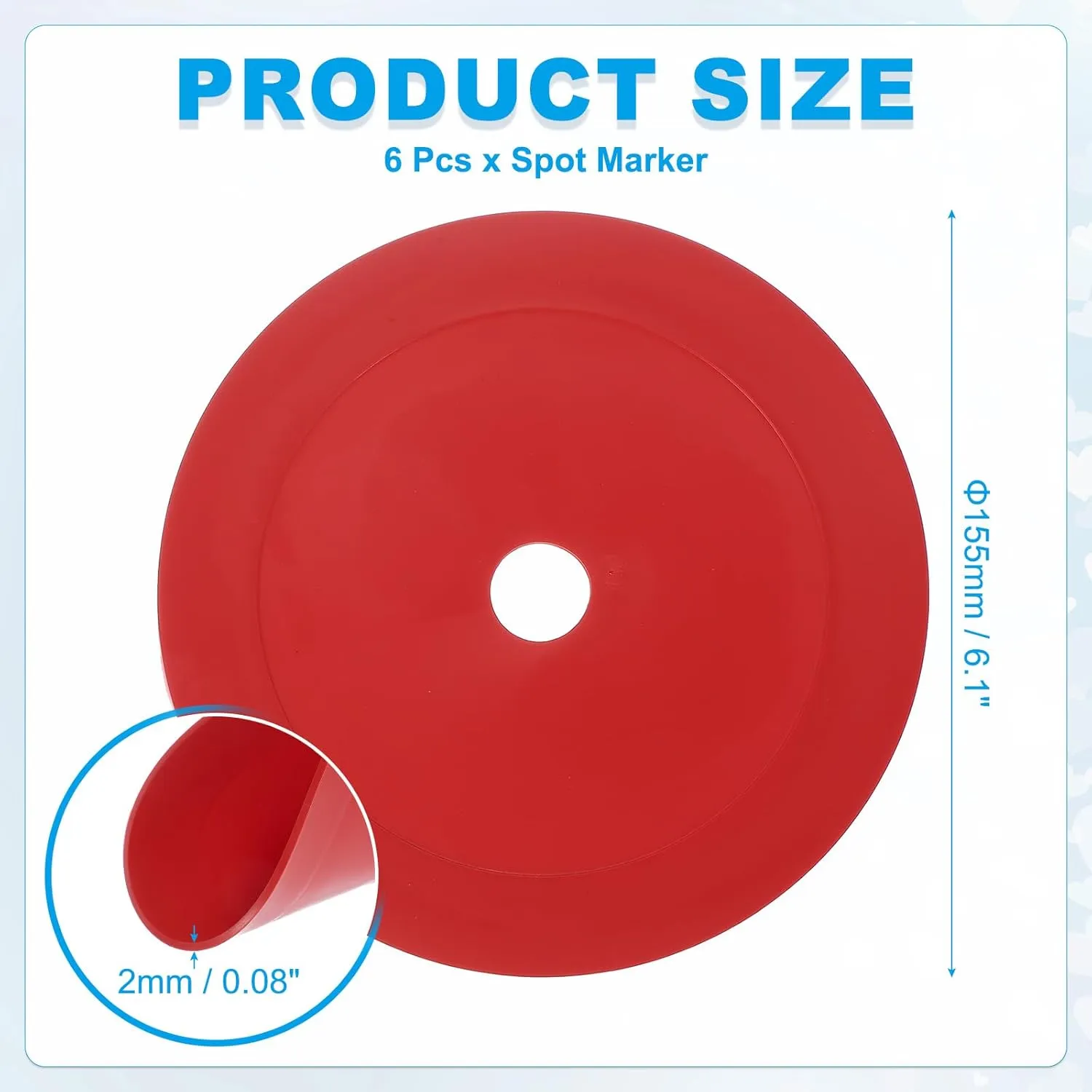 PATIKIL Flat Cones,Spot Marker Small Flat Soccer Training Cones for Football Basketball Agility Practice Sports Training Equipment