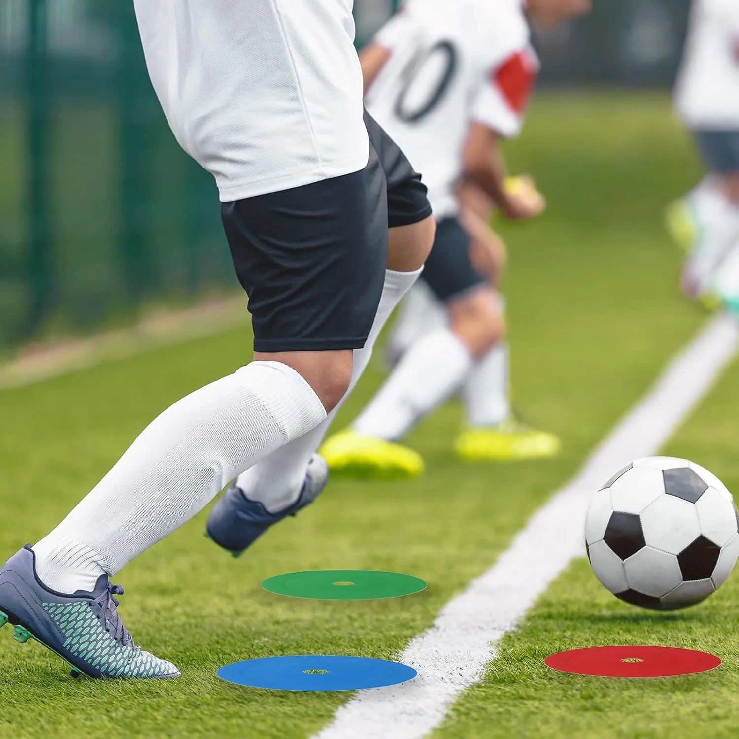 PATIKIL Flat Cones,Spot Marker Small Flat Soccer Training Cones for Football Basketball Agility Practice Sports Training Equipment