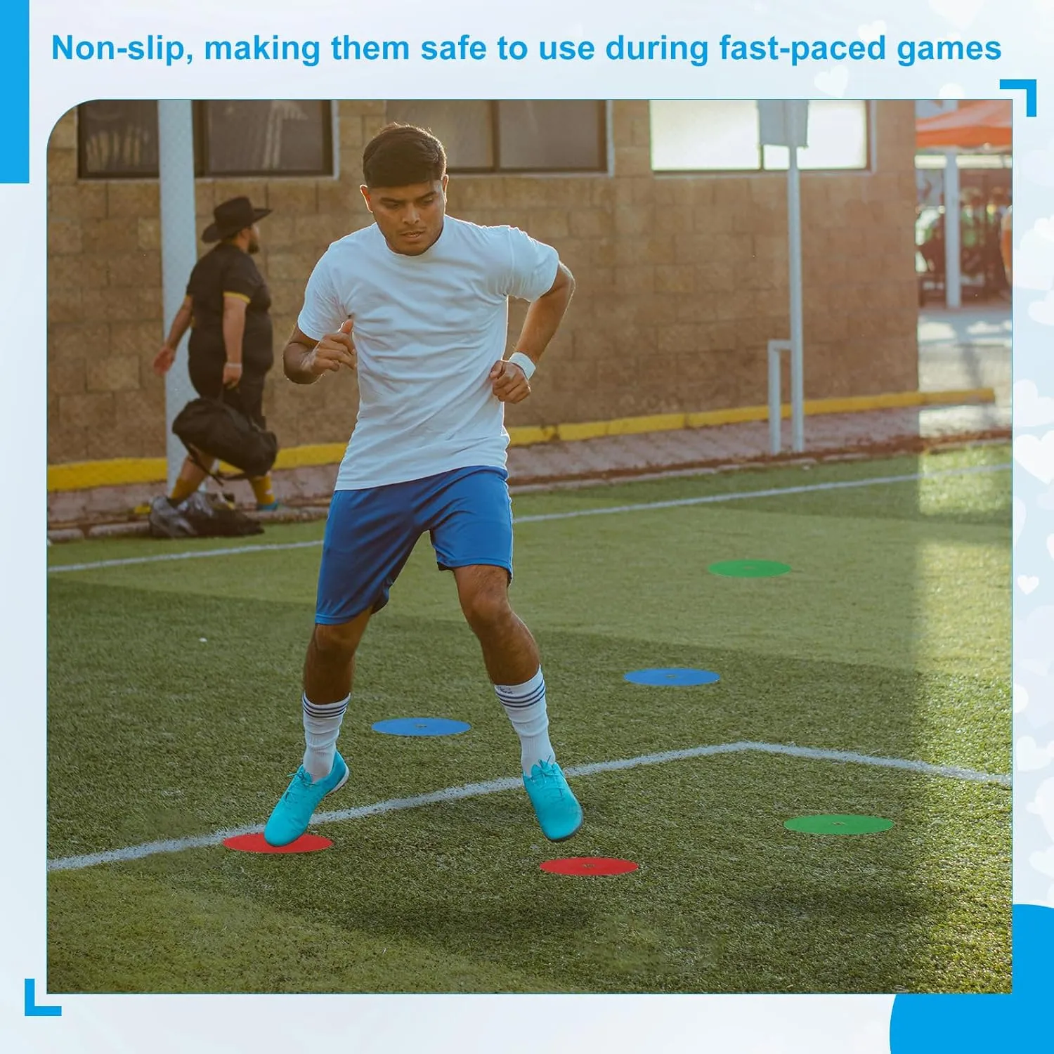 PATIKIL Flat Cones,Spot Marker Small Flat Soccer Training Cones for Football Basketball Agility Practice Sports Training Equipment