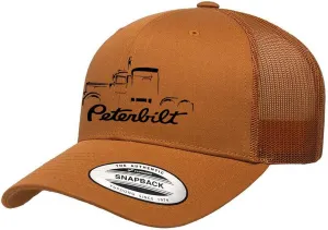 Peterbilt 389 Semi Truck Fully Embroidered YP 6606 Snapback Trucker Fitted Cap