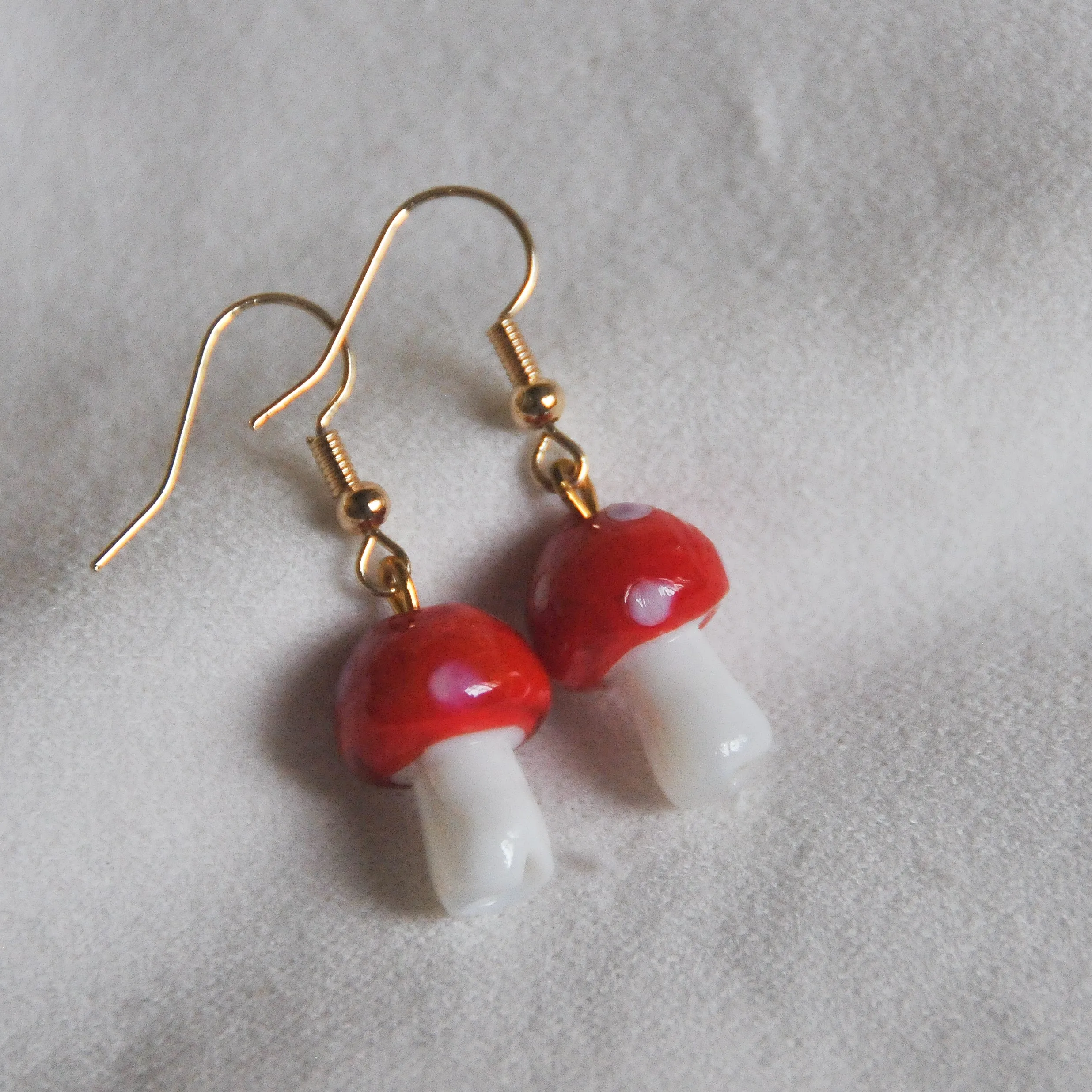 Red Mushroom Earrings