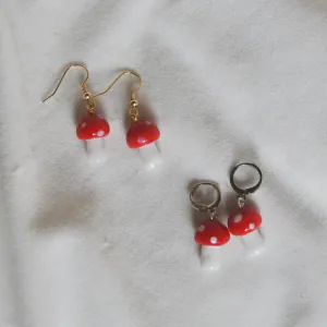 Red Mushroom Earrings