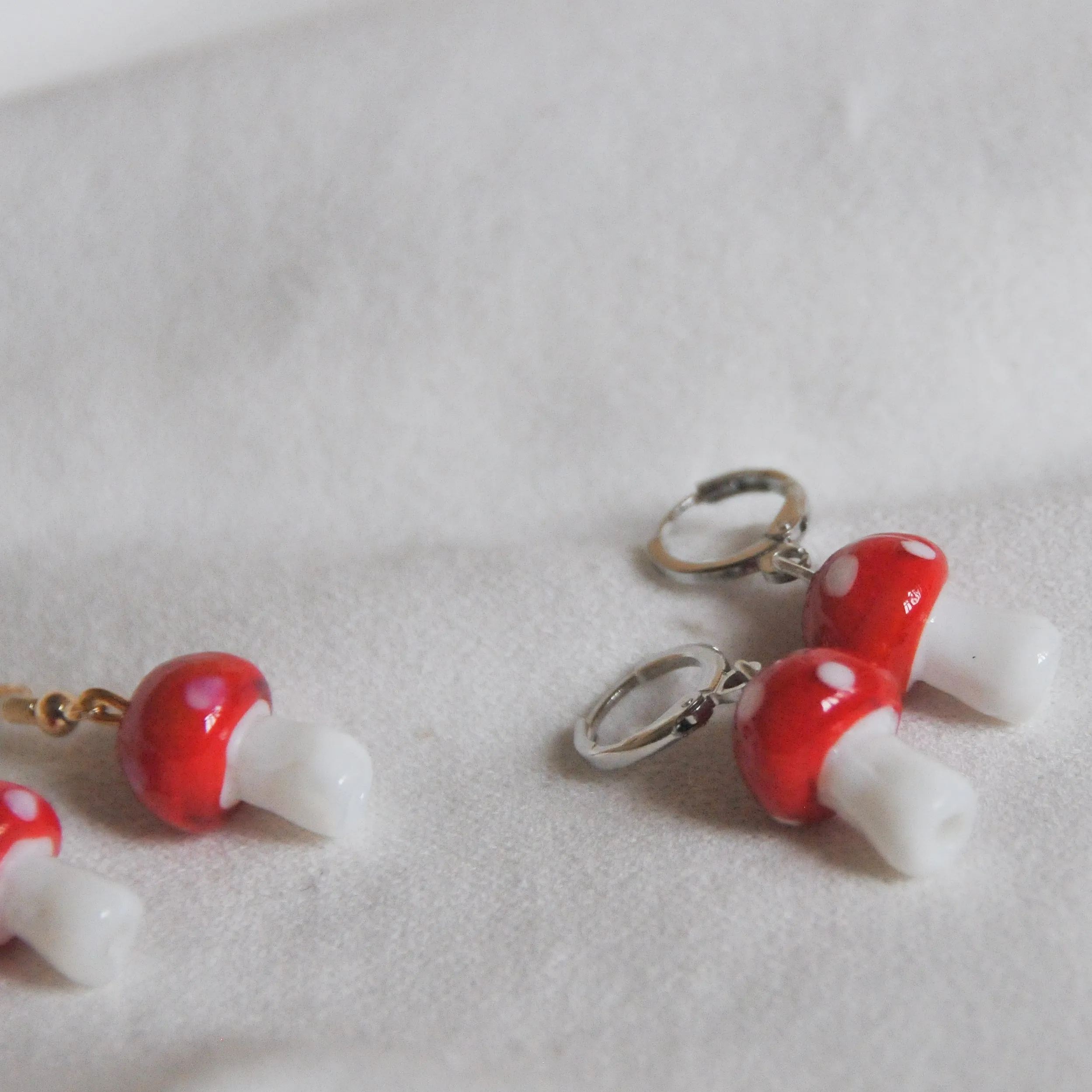Red Mushroom Earrings