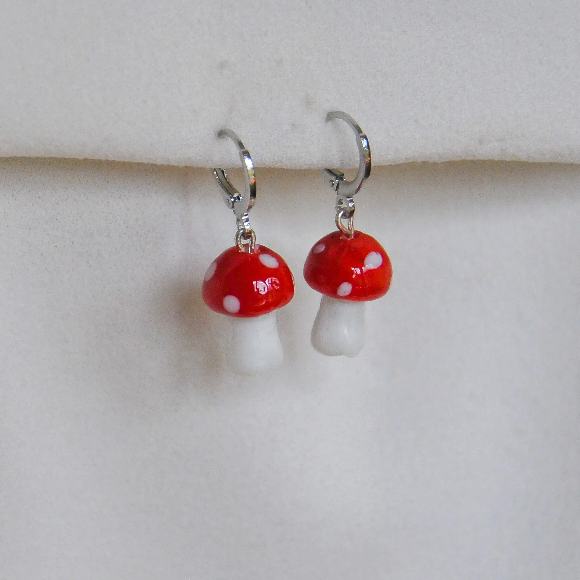 Red Mushroom Earrings
