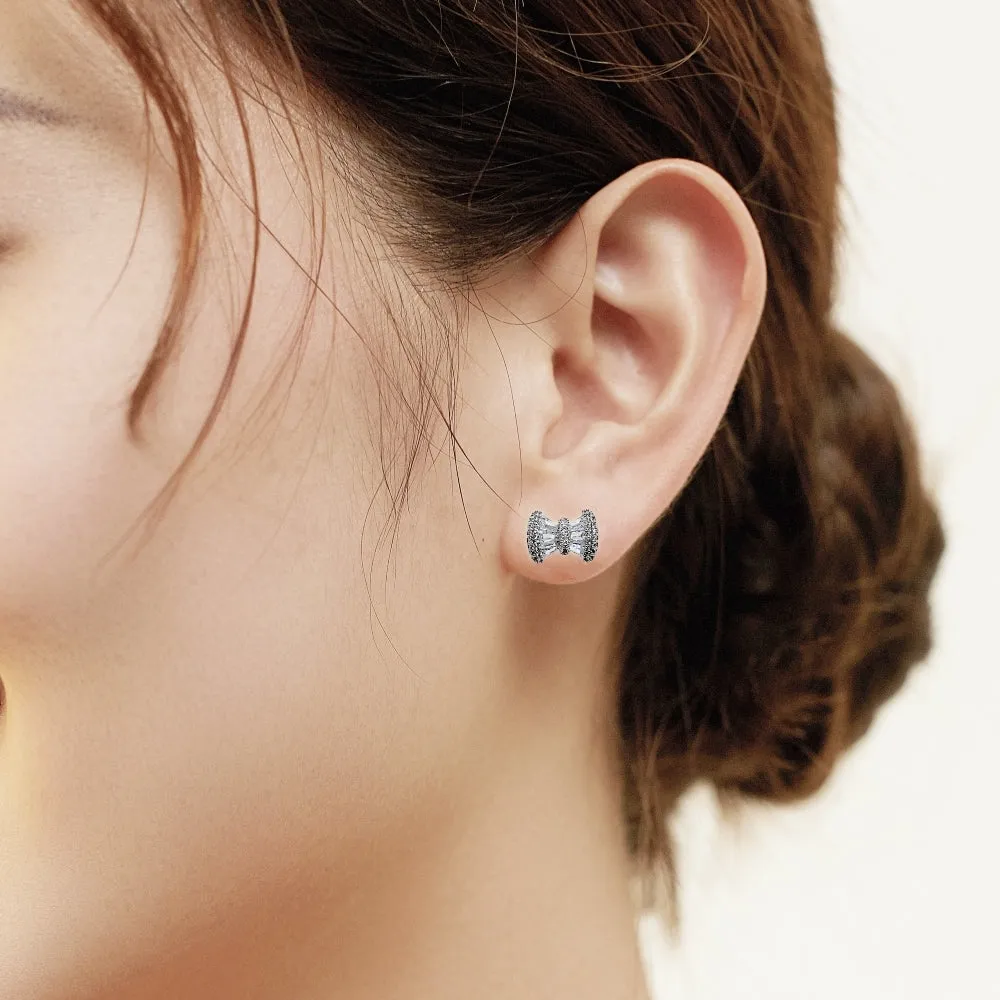 Ribbon Cubic Zirconia Earring