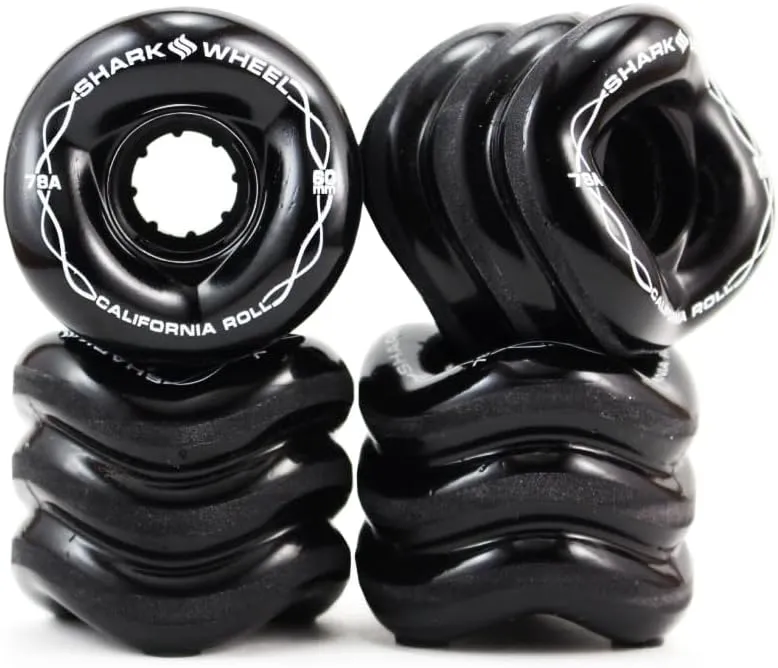 Shark Wheel 60mm Longboard Cruising Wheels, DNA Formula, Set of 4 Wheels