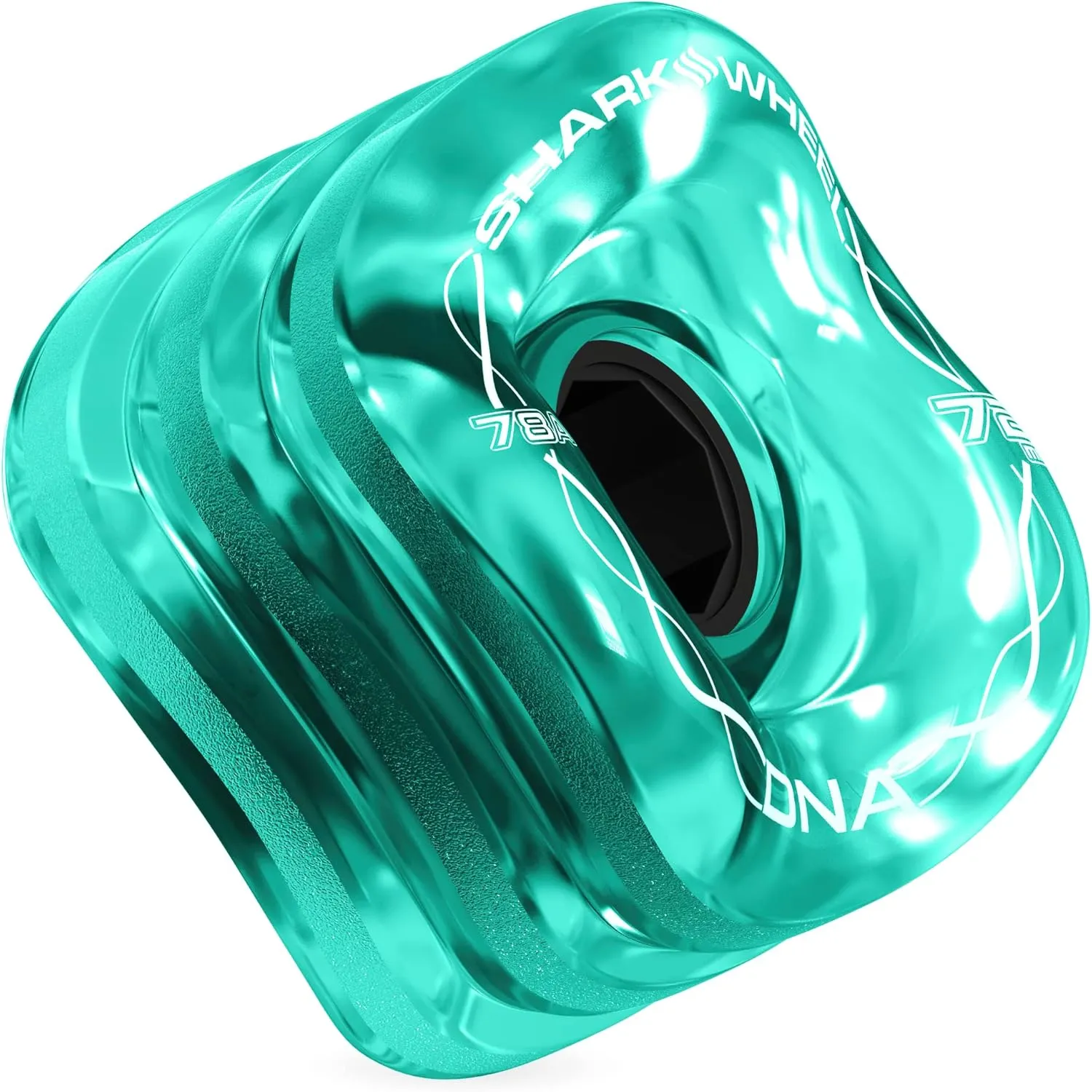 Shark Wheel 72mm Longboard Cruising Wheels, DNA Formula, Set of 4 Wheels