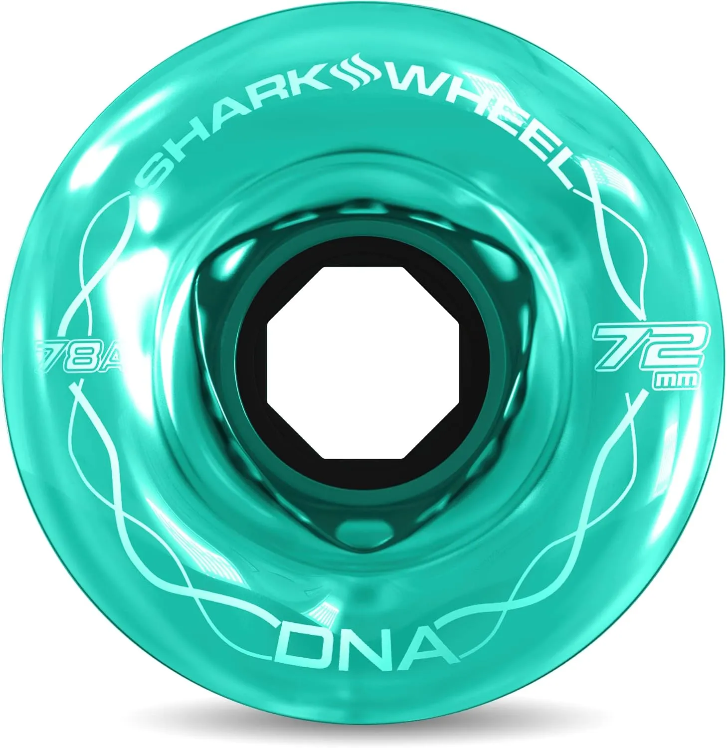 Shark Wheel 72mm Longboard Cruising Wheels, DNA Formula, Set of 4 Wheels
