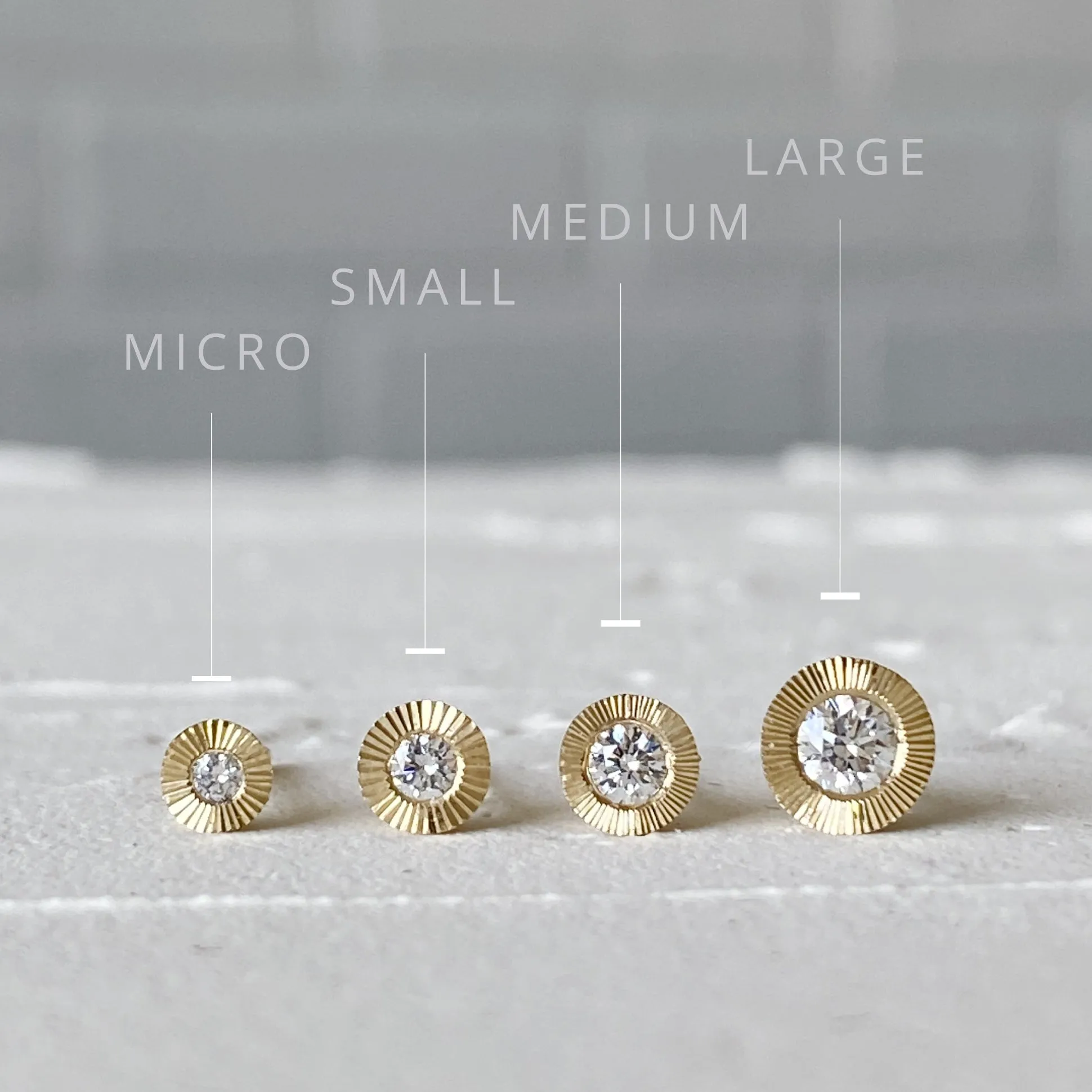 Small Aurora Blue Sapphire Stud Earring in Sterling Silver