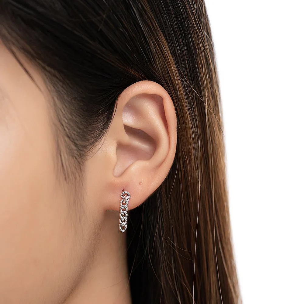 Sterling Silver Chain Drop Earrings