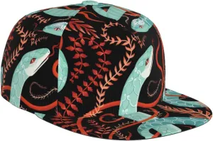 Summer Parrot Pineapple Bird Printed Baseball Cap, Flat Brim Hats for Men Women, Funny Adjustable Snapback Hats