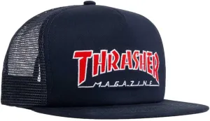 Thrasher Embroidered Outlined Mesh Hat - Navy Blue