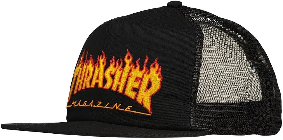 Thrasher Embroidered Outlined Mesh Hat - Navy Blue