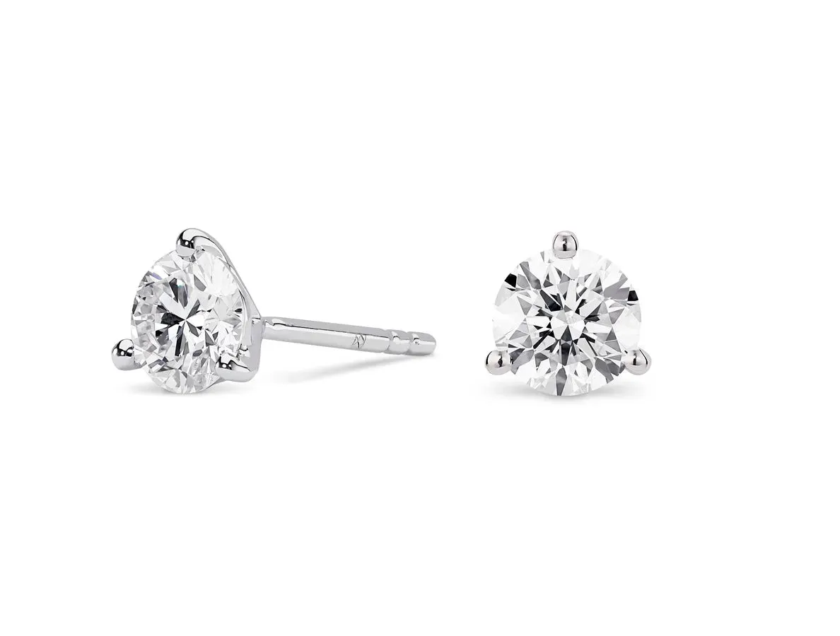 Three Prong Martini Style Studs
