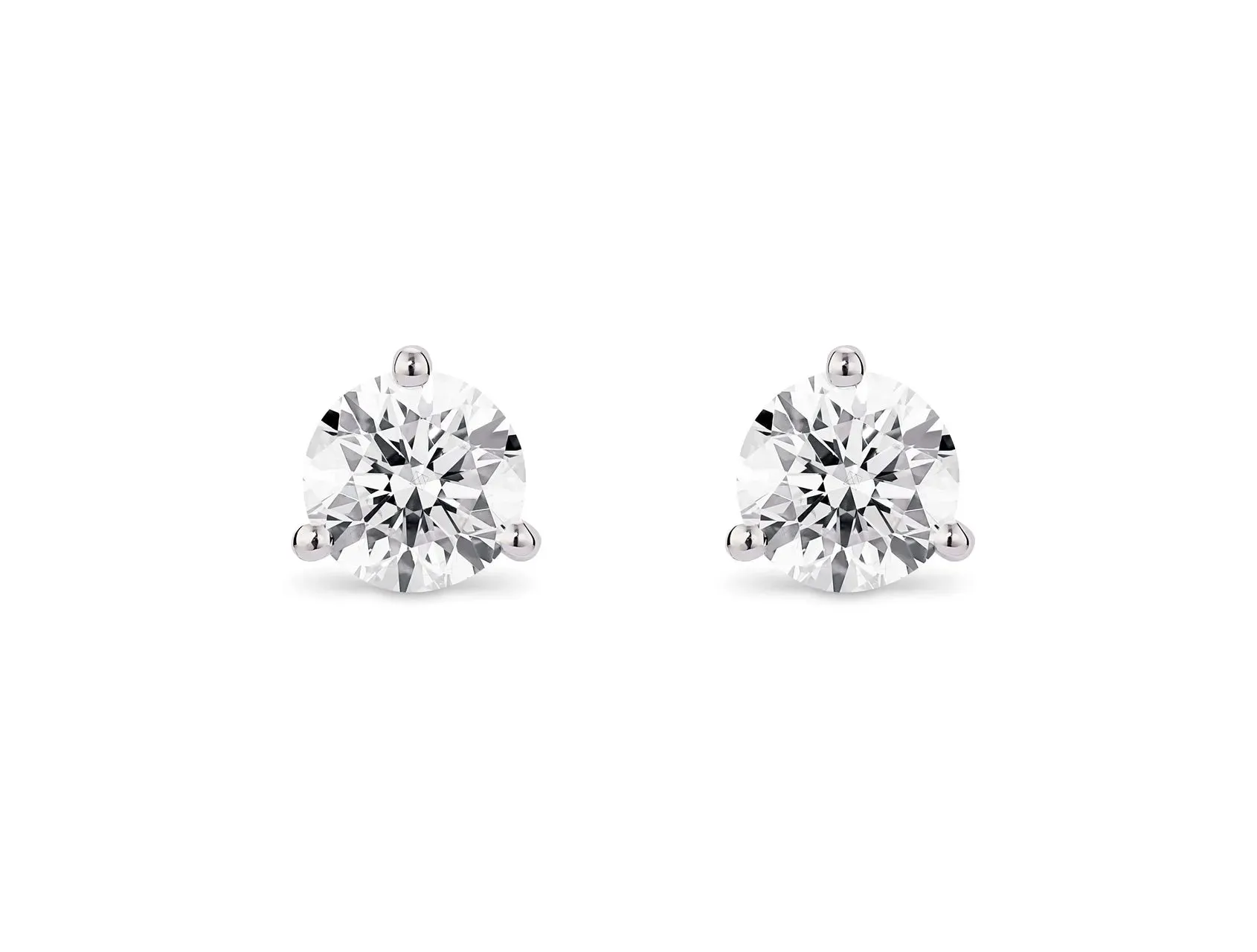 Three Prong Martini Style Studs
