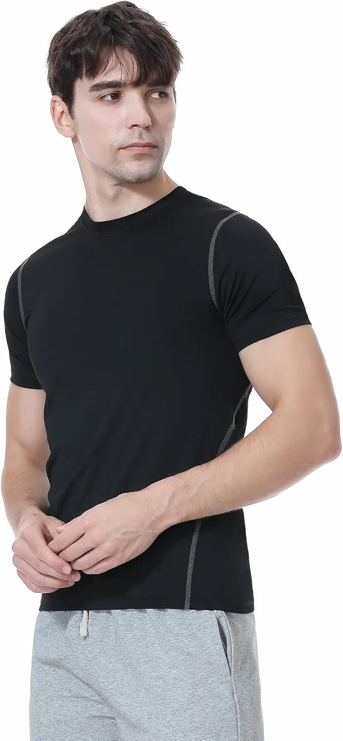 TopTie Custom Compression Base Layer Short Sleeve Personalized Men's Sublimation Clothing