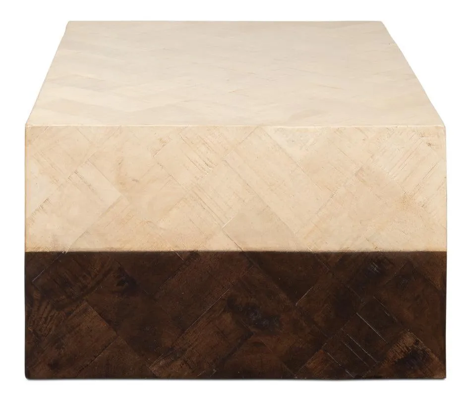 Tow-Tone Modern Wood Coffee Table