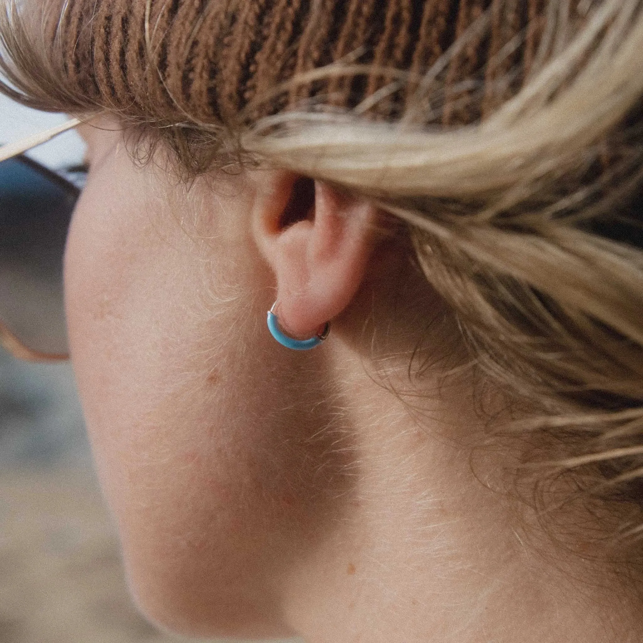 Tugel Enamel Huggie Hoops