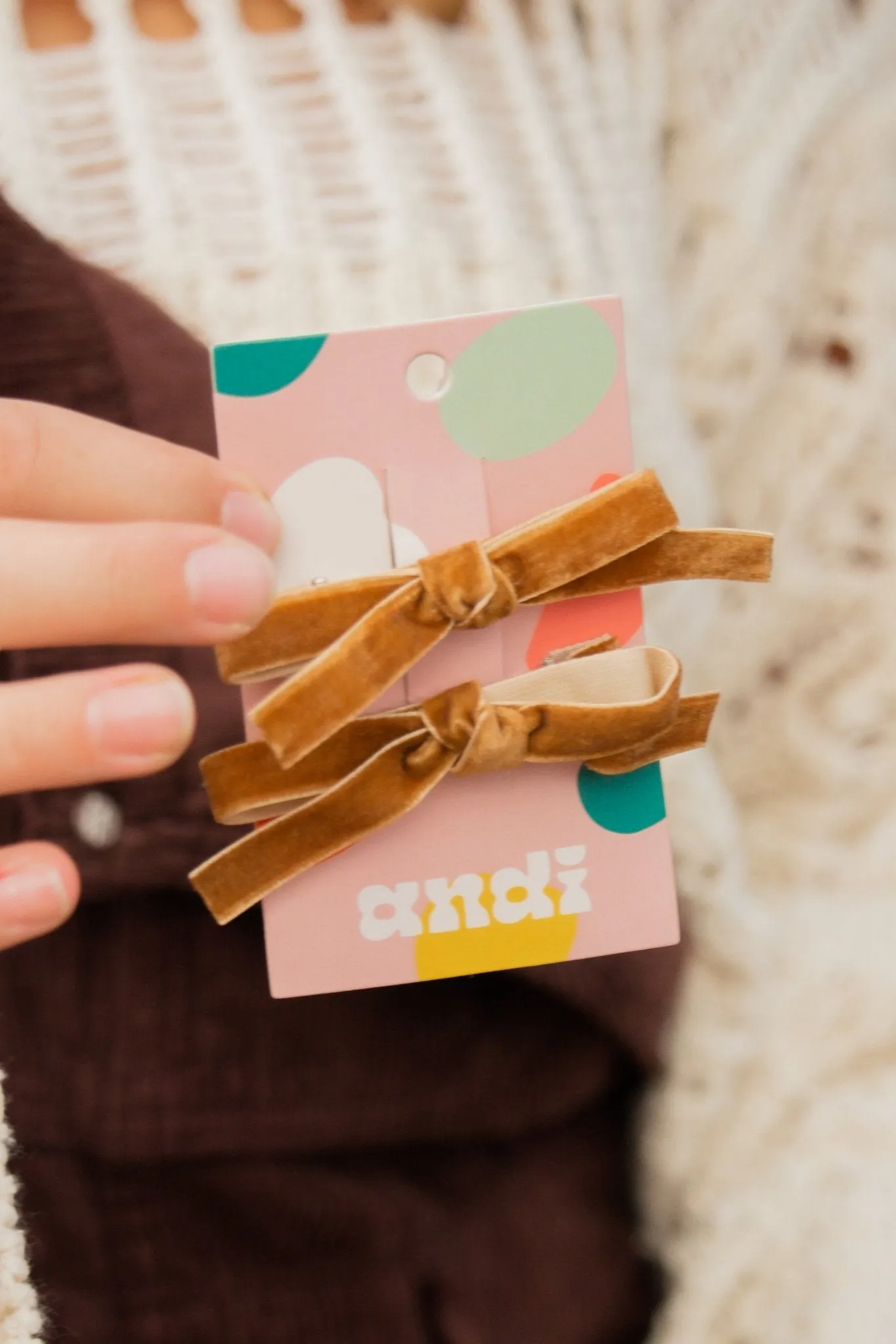 Velvet Bow Clip 2-pack