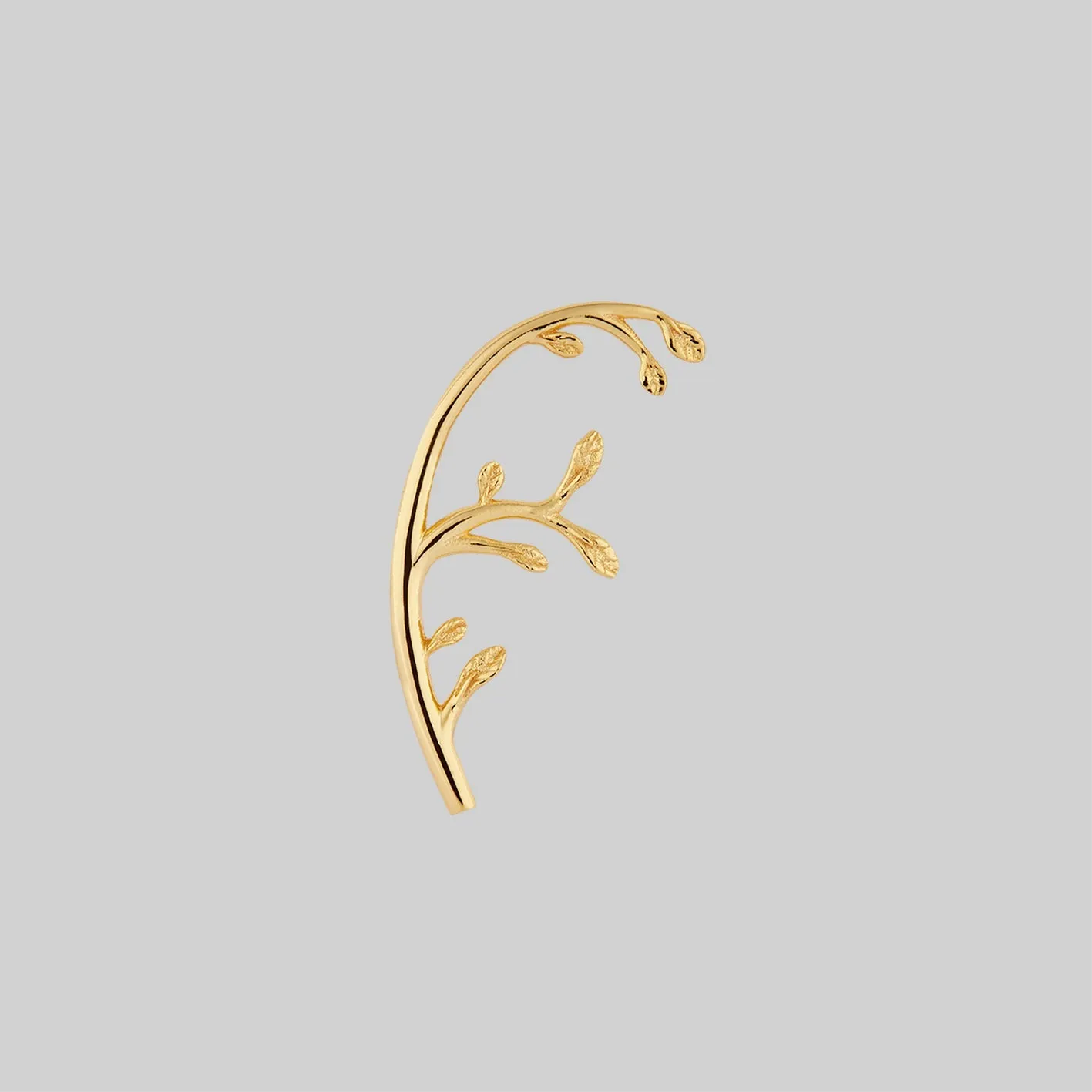 VENETIA. Delicate Leaf Vine Stud Earring - Gold
