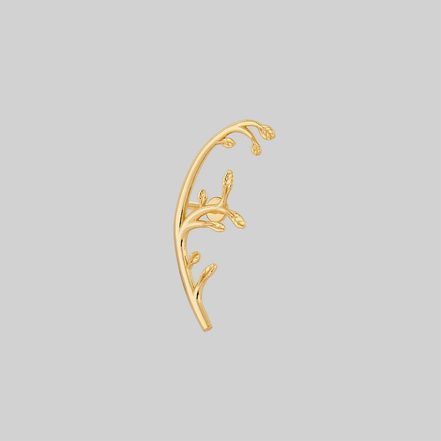 VENETIA. Delicate Leaf Vine Stud Earring - Gold