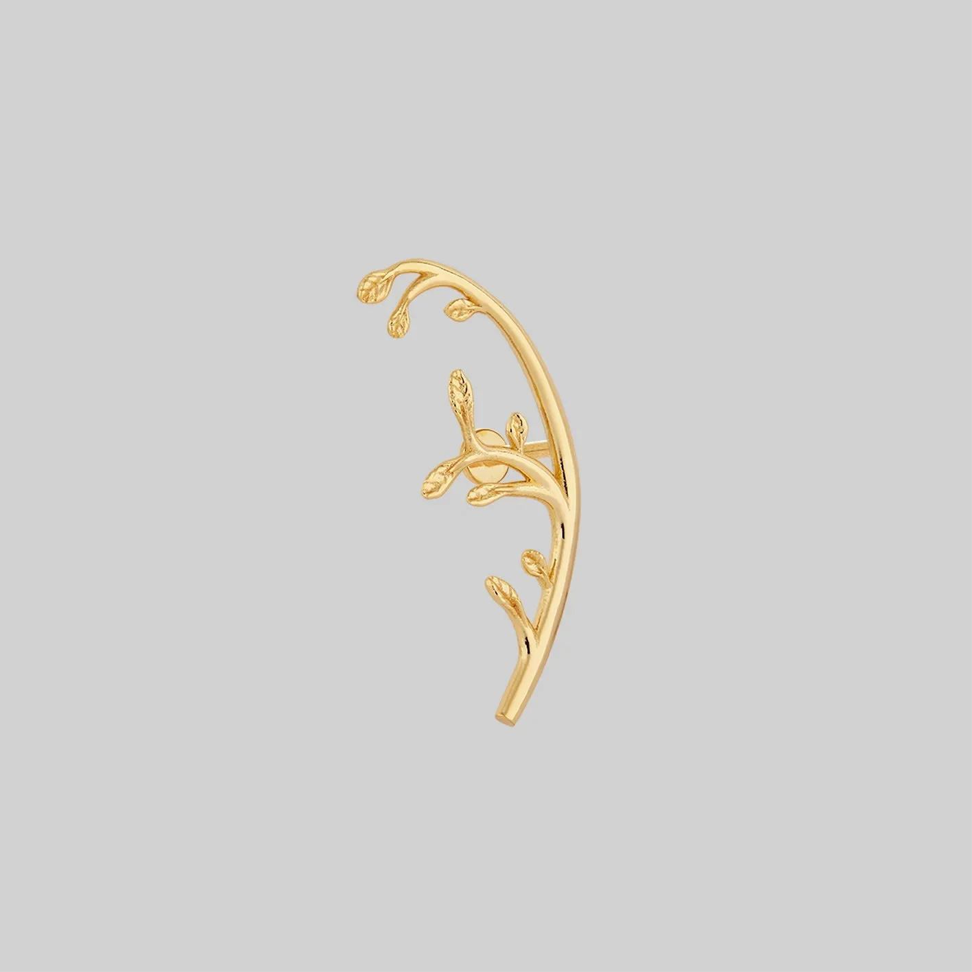 VENETIA. Delicate Leaf Vine Stud Earring - Gold