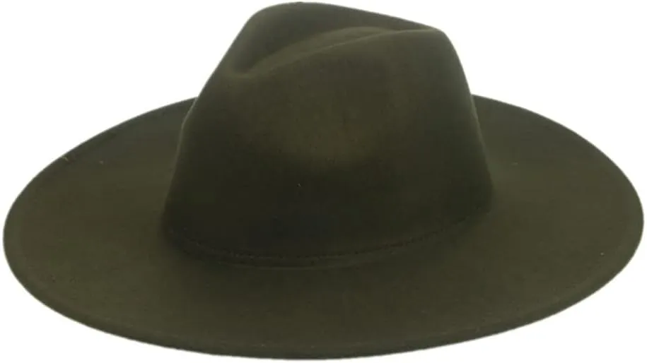 Vsadsau Women Men Fedora Hats Big Brim Hats Winter Autumn Felted Formal Dress Church Panama Hats