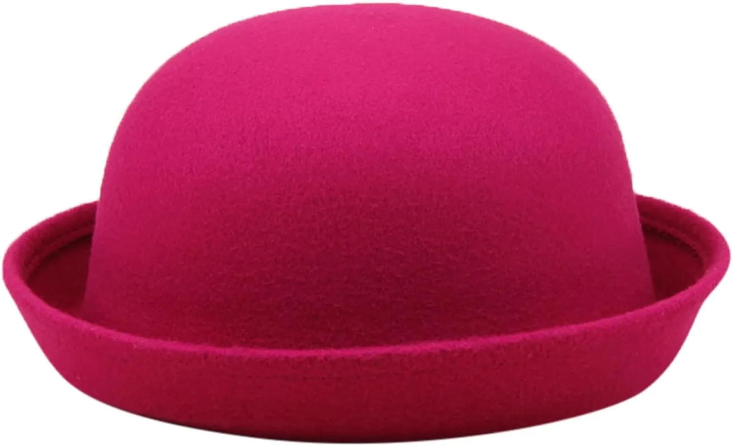 Winter Wool Bowler Derb Hat Classic Pork Pie Hat Rolled Brim Fedora Hat for Men Women Crushable