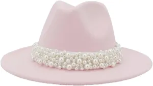 Women's Jazz Fedora Hats Unisex Wide Brim Church Party Dress Hat Outdoor Casual Caps pnnrk 56to58cm