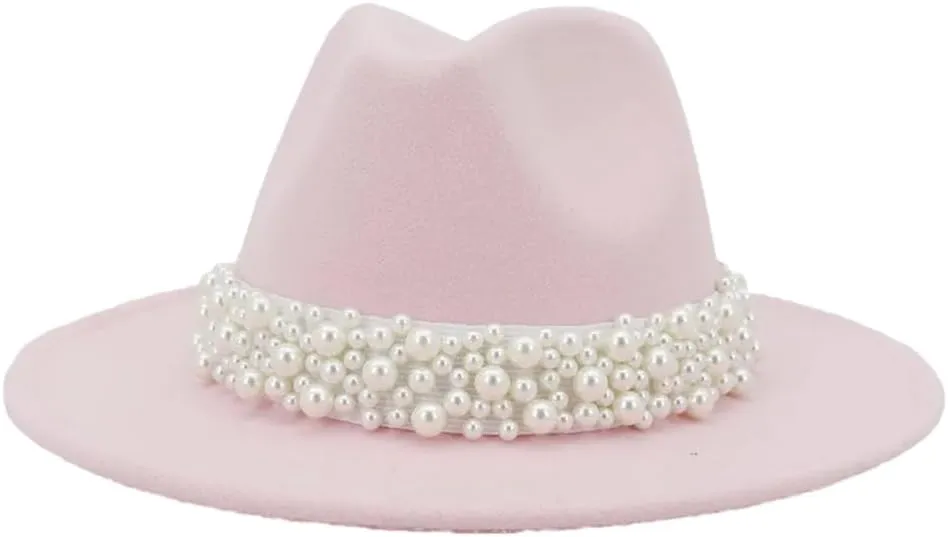 Women's Jazz Fedora Hats Unisex Wide Brim Church Party Dress Hat Outdoor Casual Caps pnnrk 56to58cm