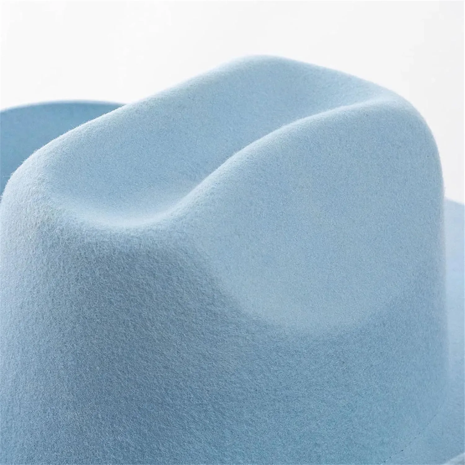 Wool Western Cowboy Caps Women Men Casual Felt Cowgirl Hat Outdoor Warm Concave Shape Fedoras Top Hat
