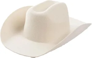 Wool Western Cowboy Caps Women Men Casual Felt Cowgirl Hat Outdoor Warm Concave Shape Fedoras Top Hat